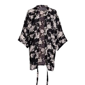 Spiritual Gangster Kimono - Black floral